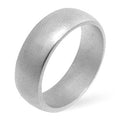 Avera Contemporary Matte Silver Wedding Band by Avera Group