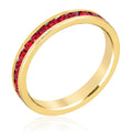 Avera Stylish Stackables Ruby Red Gold Ring by Avera Group