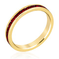Avera Stylish Stackables Garnet and Gold Crystal Ring by Avera Group