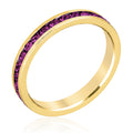 Avera Stylish Stackables With Purple Crystal Ring Set by Avera Group