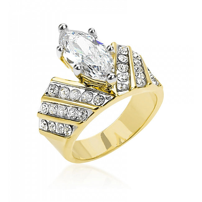 Avera Venetian Crown Ring in Polished Gold Finish by Avera Group