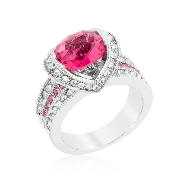 Avera Ovaline Ring in Pink Size 5 Statement Jewelry by Avera Group