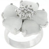 Avera Floral Nouveau Ring in Polished Sterling Silver