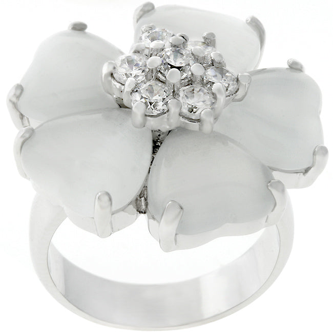 Avera Floral Nouveau Ring in Polished Sterling Silver by Avera Group