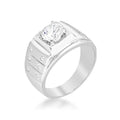 Avera Iron Man Cubic Zirconia Ring in Sterling Silver Finish by Avera Group