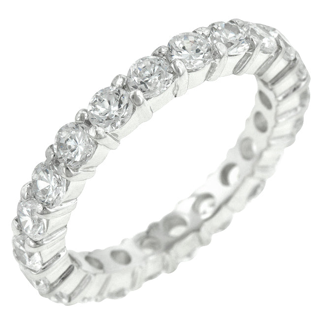 Avera Mini Elizabeth Band Sterling Silver Stackable Ring by Avera Group