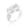 Avera Oval Triplet Cubic Zirconia Ring in Sterling Silver by Avera Group