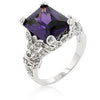 Avera Amethyst Princess Cut Statement Ring Size 5