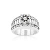 Avera Radiant Solitaire Luxurious Engagement Ring in Silver