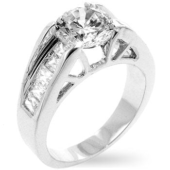 Avera Timeless Engagement Ring In Sterling Silver by Avera Group