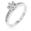 Avera Petite Engagement Ring In Sterling Silver
