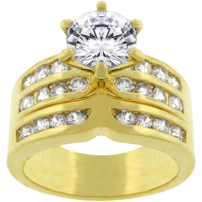 Avera Radiant Elegance Formal Engagement Set in 14k Gold by Avera Group