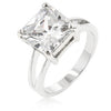 Avera Cubic Zirconia Gypsy Ring In Polished Sterling Silver