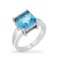 Avera Cubic Zirconia Gypsy Ring In Polished Sterling Silver by Avera Group