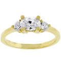 Avera Oval Serenade Triplet Ring in Gold Finish by Avera Group