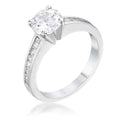 Avera Radiant Brilliance Cubic Zircon Engagement Ring 5 / Silver by Avera Group