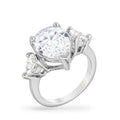 Avera Cubic Zirconia Pear Triplet Ring in Sterling Silver by Avera Group