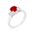 Avera Mini Triplet Ring in Red Size 5 by Avera Group