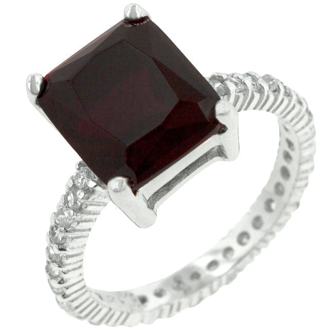 Avera Radiant Cut Engagement Ring In Dark Brown Finish by Avera Group