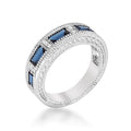 Avera Classic Princess Cut Engagement Ring With Baguette Accents by Avera Group