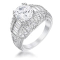Avera Dannicka Engagement Ring In Radiant Silver Finish by Avera Group