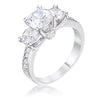 Avera Elizabeth Engagement Ring In Sterling Silver