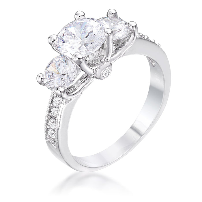 Avera Elizabeth Engagement Ring In Sterling Silver by Avera Group