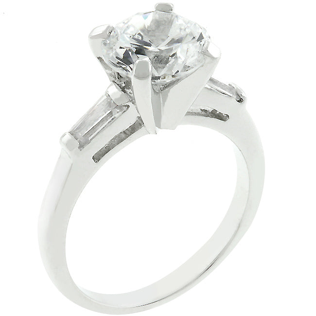 Avera Classic Triple Engagement Ring in Sterling Silver by Avera Group