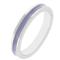 Avera Three Stone Wedding Ring Set In Radiant Silver by Avera Group