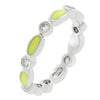 Avera Zig Zag Wedding Set With Silver Tone Finish