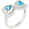 Avera Mirro Hearts Ring In Turquoise And Aqua