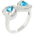 Avera Mirro Hearts Ring In Turquoise And Aqua by Avera Group