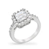 Avera Signature Collection Pave Asscher Cut Ring 5 / Silver