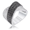 Avera Cross Pattern Cocktail Ring in Grey Statement Jewelry