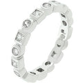 Avera Eternity Stackable Band In Polished Silver by Avera Group