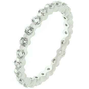 Avera Cubic Zirconia Infinity Band in Sterling Silver by Avera Group