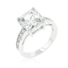 Avera Classic Princess Cut Raised Pave Engagement Ring