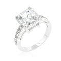 Avera Classic Princess Cut Raised Pave Engagement Ring by Avera Group