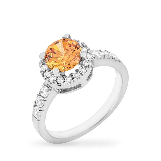 Avera Royal Crest Filigree Cubic Zirconia Ring in Silver by Avera Group