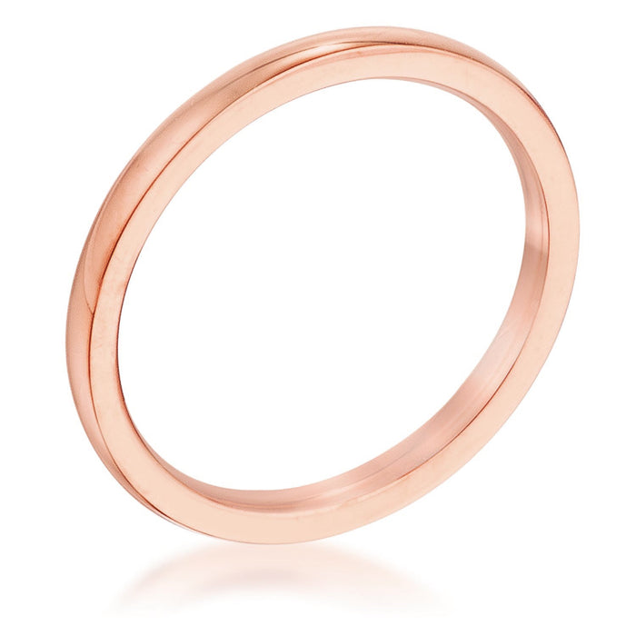 Avera Ion Plated Gold Stainless Steel Wedding Band Pink by Avera Group