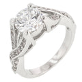 Avera Brilliant Twist Engagement Ring in Sterling Silver by Avera Group