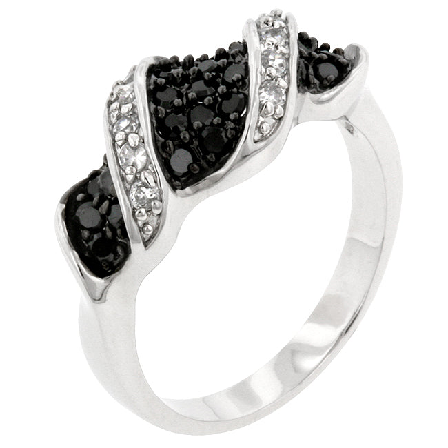 Avera Elegant Cubic Zirconia Swirl Ring In Sterling Silver by Avera Group