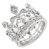 Avera Cubic Zirconia Crown Eternity Ring in Sterling Silver