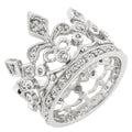 Avera Cubic Zirconia Crown Eternity Ring in Sterling Silver by Avera Group
