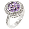 Avera Amethyst Lily Ring in Light Pastel Purple Floral Design