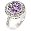 Avera Amethyst Lily Ring in Light Pastel Purple Floral Design by Avera Group
