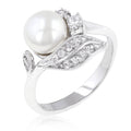 Avera Fleur Pearl Ring In Sterling Silver by Avera Group