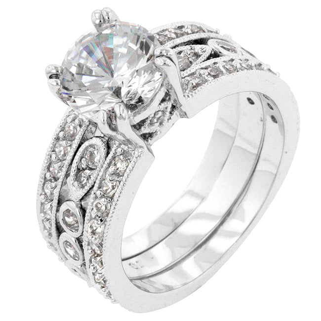 Avera Eleanor Engagement Ring In Sterling Silver by Avera Group