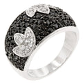 Avera Tulip Ring With Luminous Faux Pearls In Silver Tone by Avera Group
