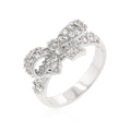 Avera Ribbon Shoelace Fashion Ring in Silver Tone by Avera Group